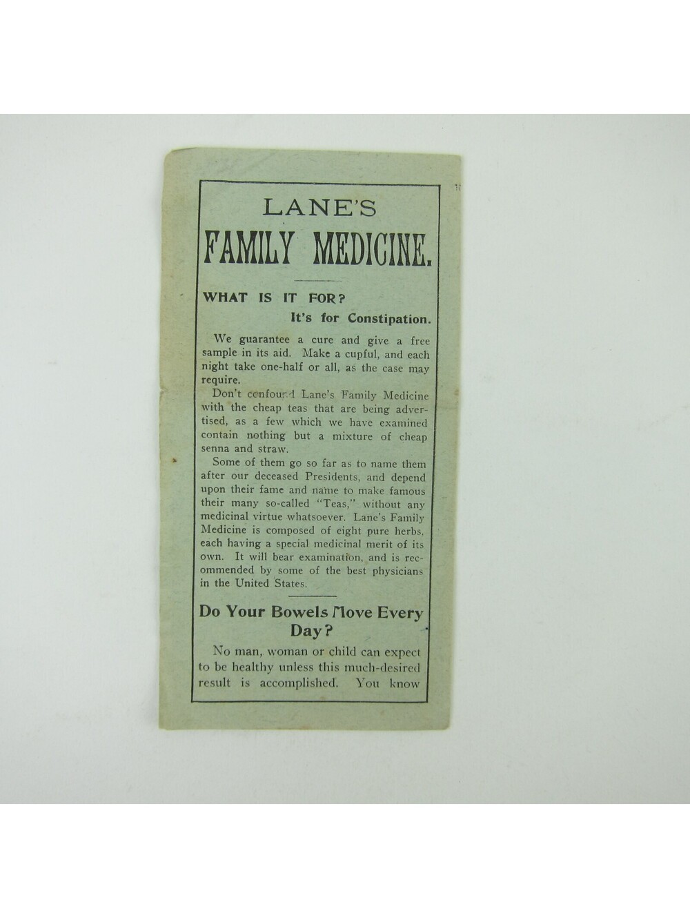 Antique Advertising Booklet Lane's Family Medicine Orator F. Woodward Leroy NY